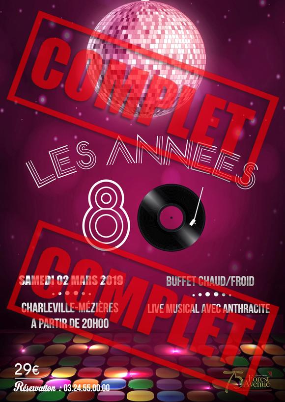 SOIREE ANNEES 80 AU 75